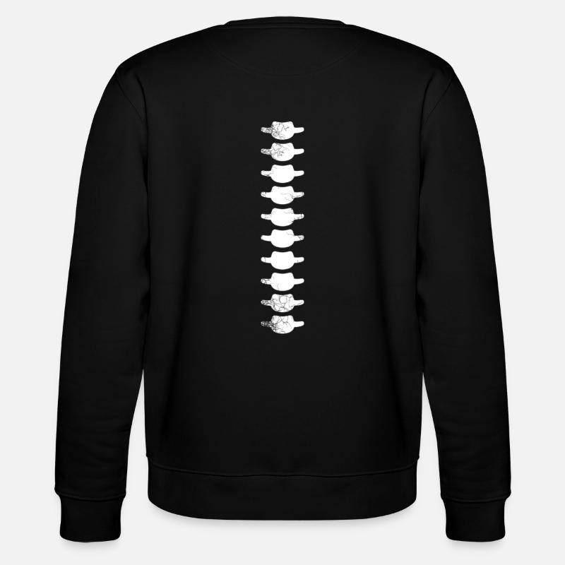 spine bones halloween skeleton - Stanley/Stella Unisex Bio-Sweatshirt CHANGER - Schwarz