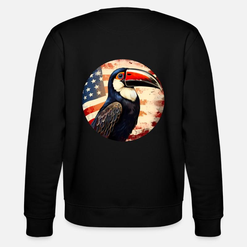 Drapeau de Toucan America - Sweat bio CHANGER Stanley/Stella Unisexe - noir
