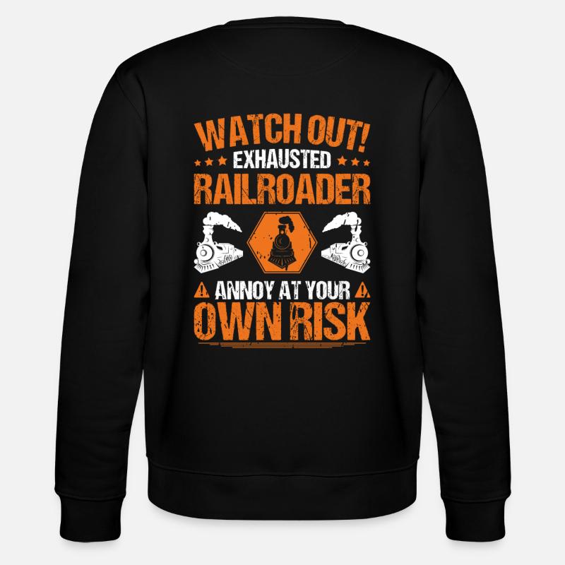 Eisenbahner Triebfahrzeugführer Railroader - Stanley/Stella Unisex Bio-Sweatshirt CHANGER - Schwarz