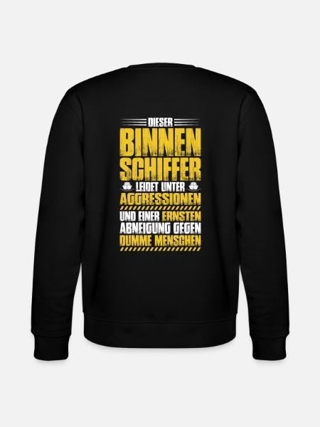 Binnenschiffer Binnenschifffahrt Binnenschiff - Stanley/Stella Unisex Bio-Sweatshirt CHANGER  - Schwarz