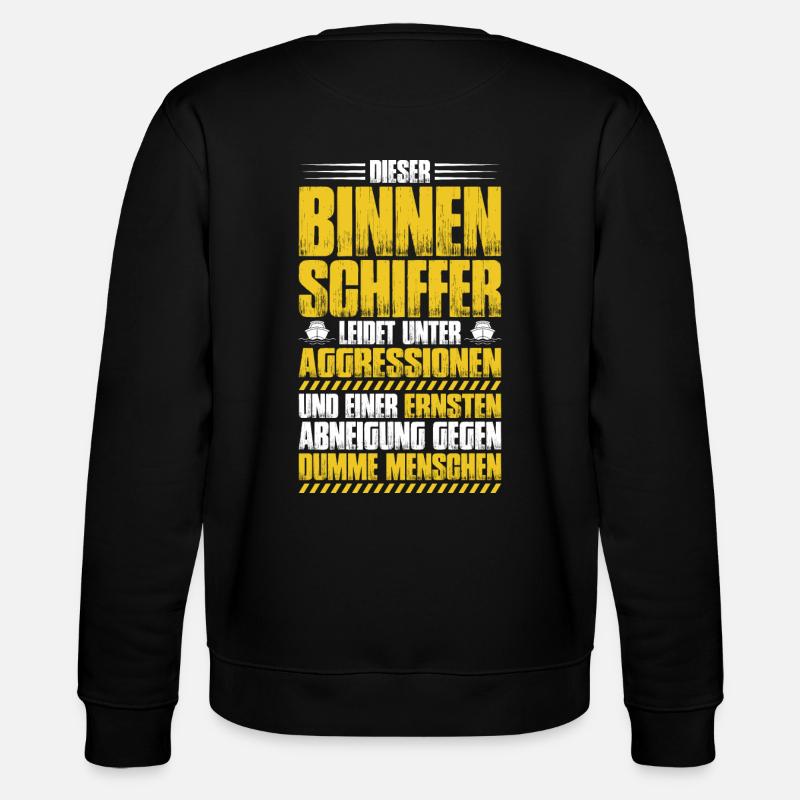 Binnenschiffer Binnenschifffahrt Binnenschiff - Stanley/Stella Unisex Bio-Sweatshirt CHANGER  - Schwarz