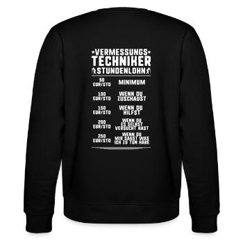 Vermessungstechniker Vermesser Land Surveyor - Stanley/Stella Unisex Bio-Sweatshirt CHANGER  - Schwarz - Hinten - Marisol (170cm)