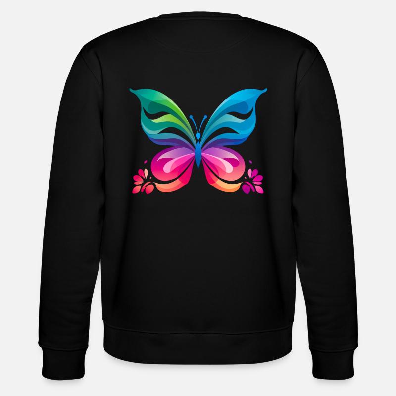Papillon arc-en-ciel - Sweat bio CHANGER Stanley/Stella Unisexe - noir