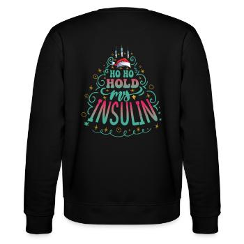 Ho ho hold my Insulin - Weihnachten Diabetes - Stanley/Stella Unisex Bio-Sweatshirt CHANGER  - Schwarz - Hinten - Marisol (170cm)