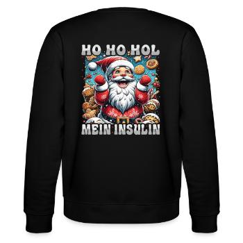 Ho Ho Hold My Blood Sugar Level - Diabetes Spruch - Stanley/Stella Unisex Bio-Sweatshirt CHANGER  - Schwarz - Hinten - Marisol (170cm)