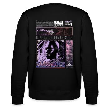 Retro vaporwave unisex graphic design - Stanley/Stella CHANGER Unisex Organic Sweatshirt - black - Back - Marisol (170cm)