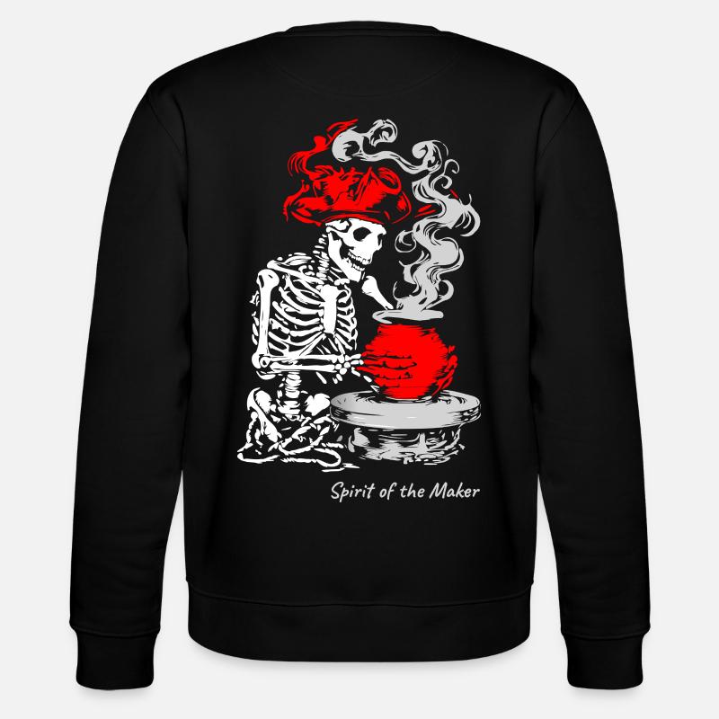 Der Geist des Schöpfers – Skelett-Handwerksdesign - Stanley/Stella Unisex Bio-Sweatshirt CHANGER  - Schwarz