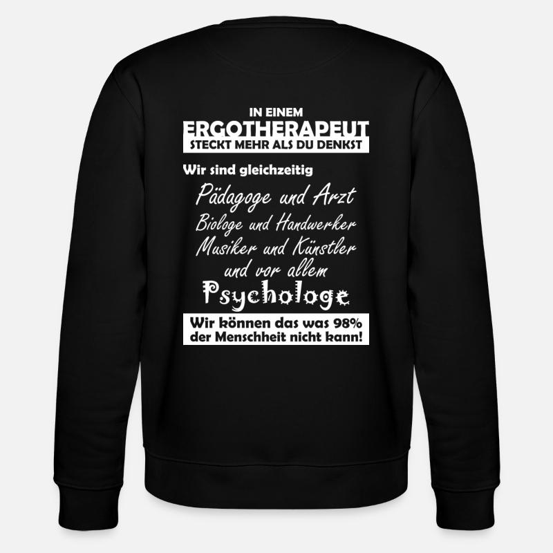 Ergotherapeut - Stanley/Stella Unisex Bio-Sweatshirt CHANGER  - Schwarz