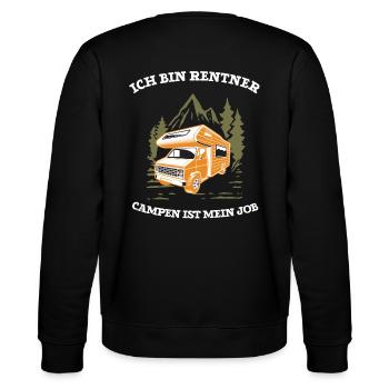 Ich bin Rentner, Campen ist mein Job - Stanley/Stella Unisex Bio-Sweatshirt CHANGER  - Schwarz - Hinten - Marisol (170cm)