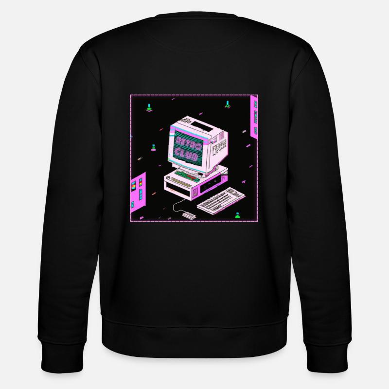 Retro Computer aus den 90ern - Stanley/Stella Unisex Bio-Sweatshirt CHANGER  - Schwarz