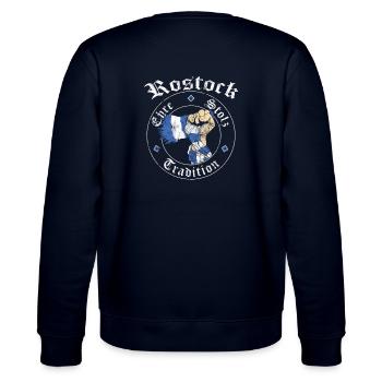 Rostock Ehre Stolz Tradition No II - Stanley/Stella Unisex Bio-Sweatshirt CHANGER  - Navy - Hinten - Marisol (170cm)