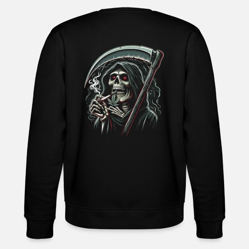 Der berauschte Sensenmann im Mondlicht - Stanley/Stella Unisex Bio-Sweatshirt CHANGER - Schwarz
