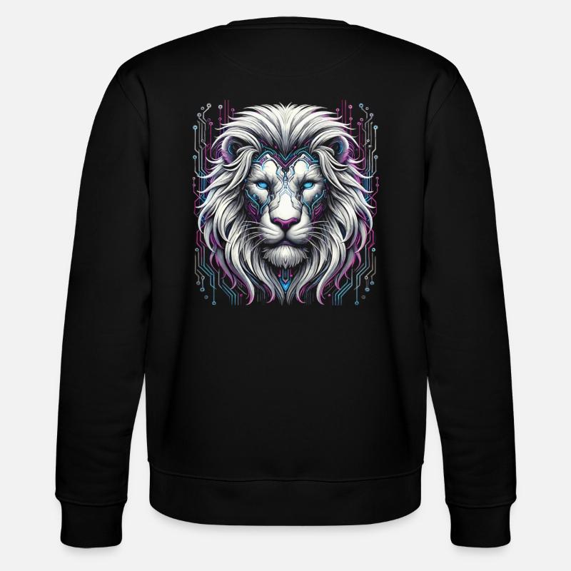 Cyberlöwe: Neonpride - Stanley/Stella Unisex Bio-Sweatshirt CHANGER  - Schwarz