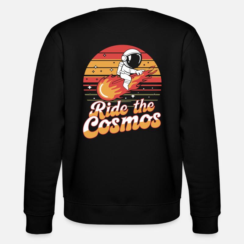 Astronaut reitet durch den Kosmos - Stanley/Stella Unisex Bio-Sweatshirt CHANGER - Schwarz