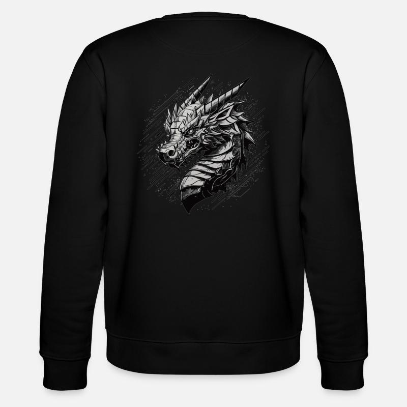Metallischer Drache - Stanley/Stella Unisex Bio-Sweatshirt CHANGER  - Schwarz