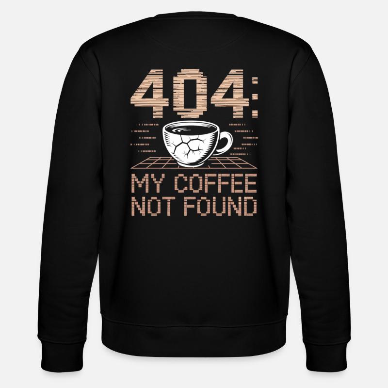 Kaffee Shirt 404 Fehlercode - Stanley/Stella Unisex Bio-Sweatshirt CHANGER  - Schwarz