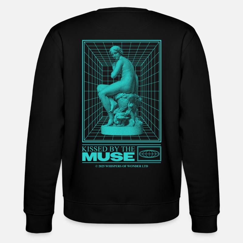 Neon statue in cyberspace - Stanley/Stella CHANGER Unisex Organic Sweatshirt - black