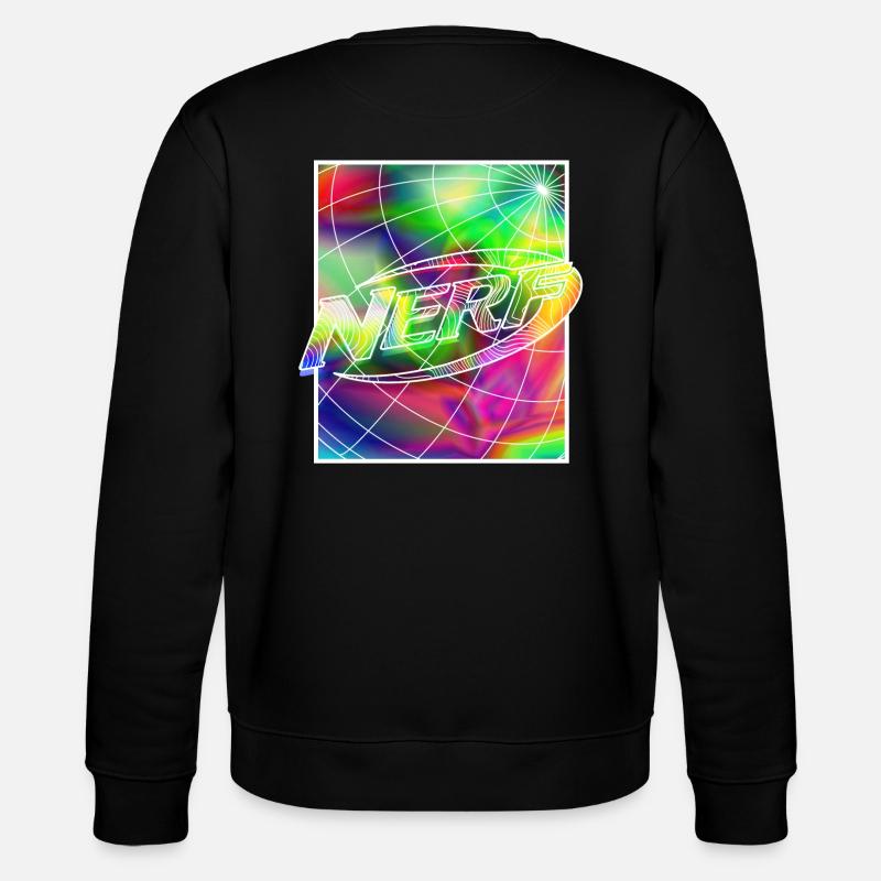 Nerf Rainbow Square Logo - Stanley/Stella CHANGER Unisex Organic Sweatshirt - black