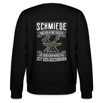 Schmied Hufschmied Metallarbeiter Geschenk Amboss - Stanley/Stella Unisex Bio-Sweatshirt CHANGER  - Schwarz - Hinten - Marisol (170cm)