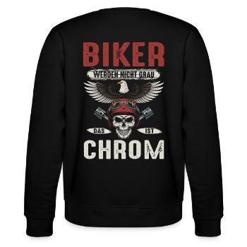 Biker Motorradfahrer Chrom - Stanley/Stella Unisex Bio-Sweatshirt CHANGER  - Schwarz - Hinten - Marisol (170cm)
