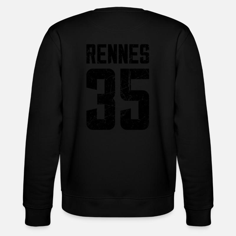 Rennes 35 Frankreich Kennzeichen - Stanley/Stella Unisex Bio-Sweatshirt CHANGER - Schwarz