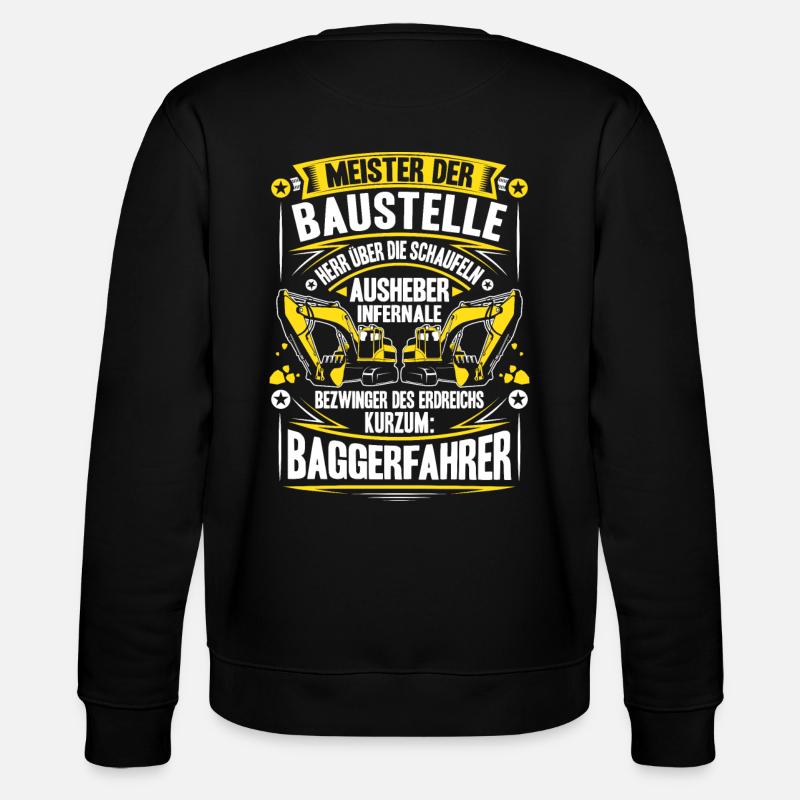 Baggerfahrer Baggerführer Baugeräteführer Bagger - Stanley/Stella Unisex Bio-Sweatshirt CHANGER  - Schwarz