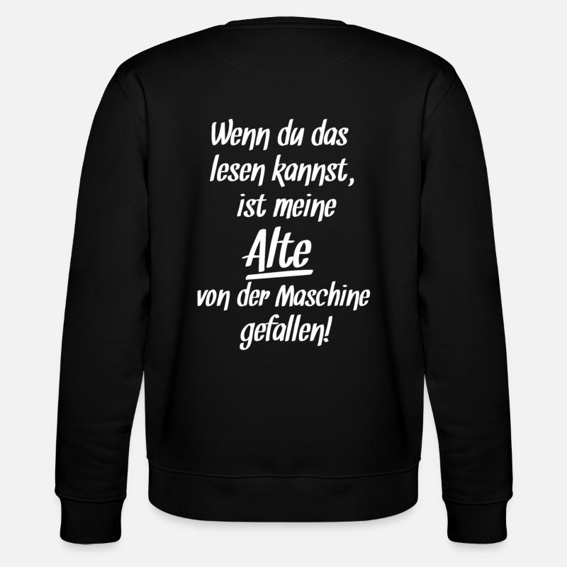 Witziger Lustiger Spruch Biker Motorrad Geschenk - Stanley/Stella Unisex Bio-Sweatshirt CHANGER  - Schwarz