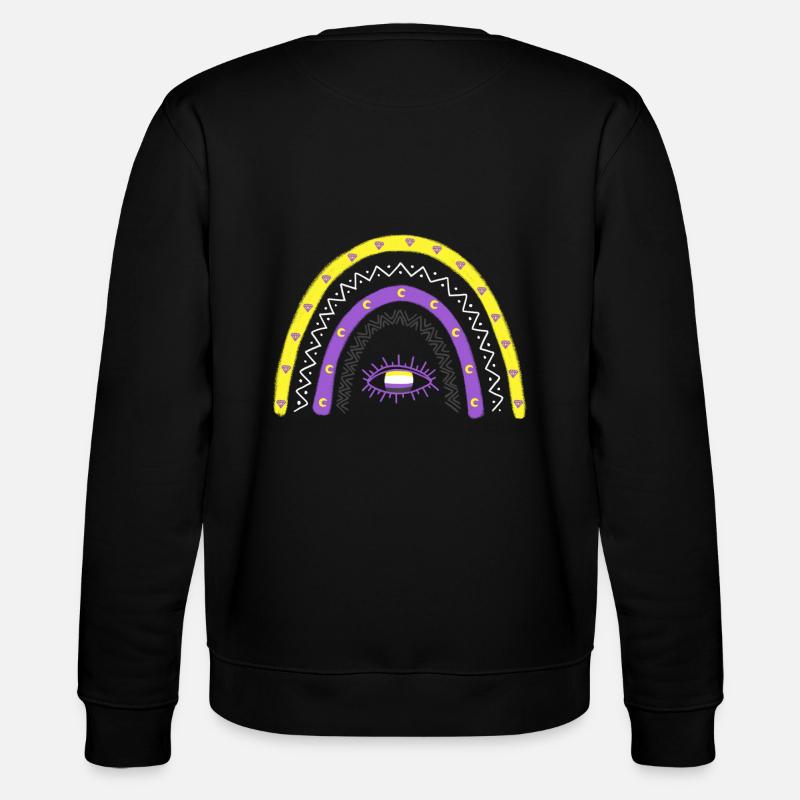 LGBTQ Nonbinary Regenbogen Nonbinary Pride - Stanley/Stella Unisex Bio-Sweatshirt CHANGER  - Schwarz