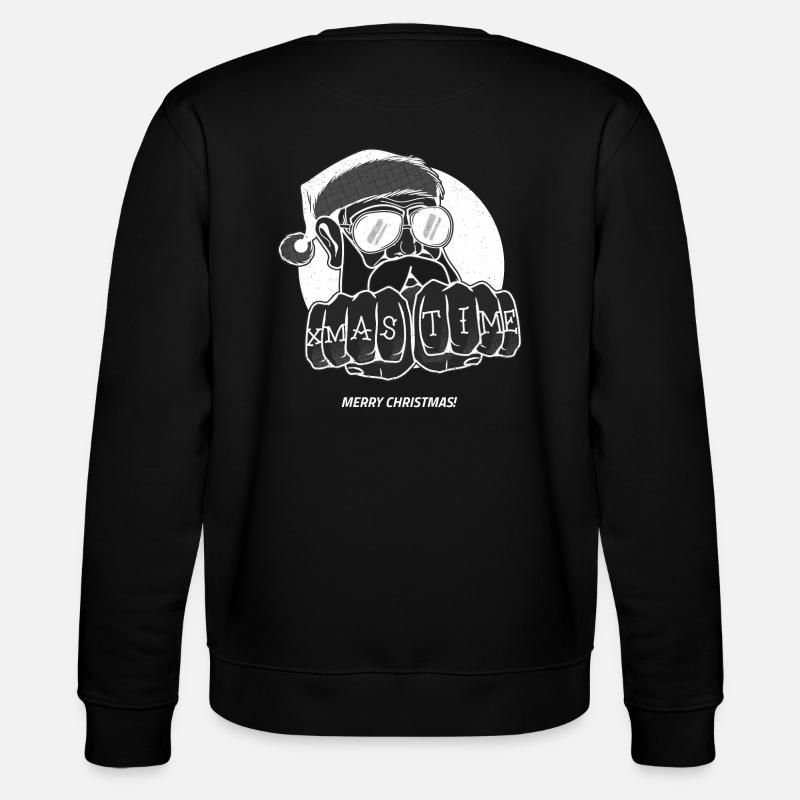 PAPY XMAS TIME BLANC - Sweat bio CHANGER Stanley/Stella Unisexe - noir