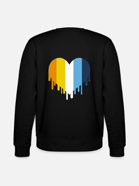 Dripping Heart Aroace Pride - Stanley/Stella CHANGER Unisex Organic Sweatshirt - black