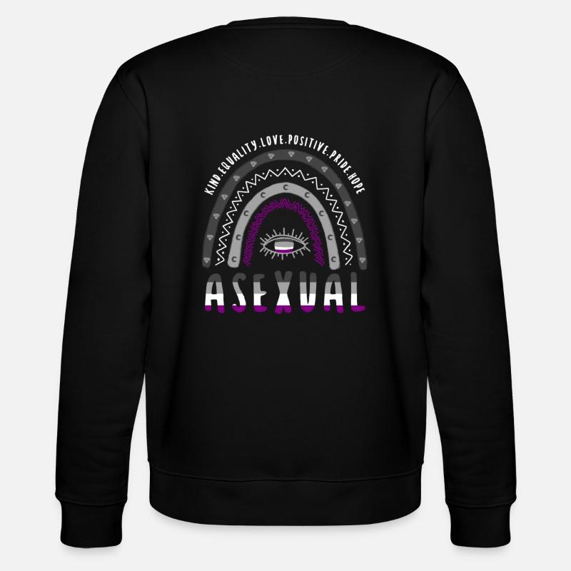 Boho Rainbow Asexual - Stanley/Stella CHANGER Unisex Organic Sweatshirt - black