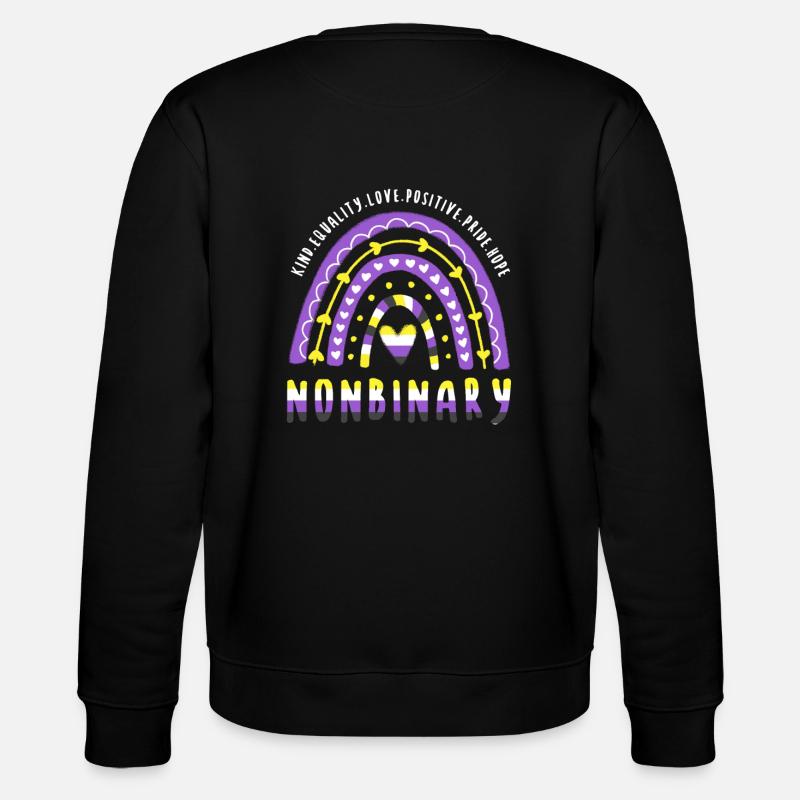 Nonbinary Pride Arc-en-ciel non binaire - Sweat bio CHANGER Stanley/Stella Unisexe - noir