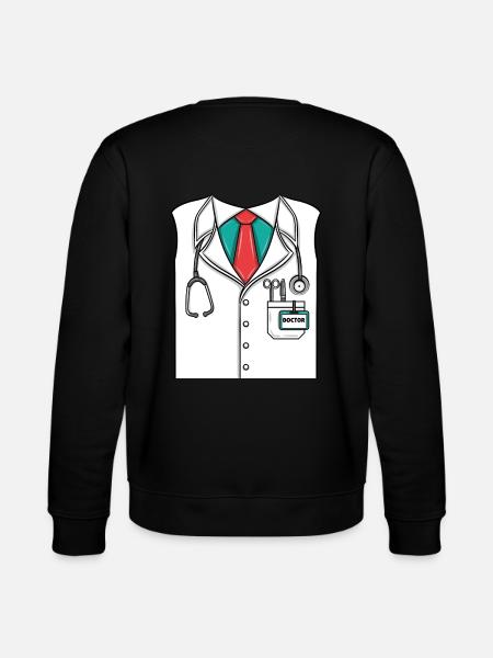 Doktor Kostüm Halloween - Stanley/Stella Unisex Bio-Sweatshirt CHANGER  - Schwarz