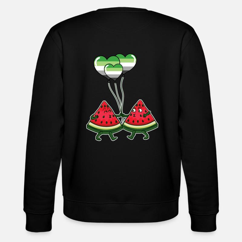 Paire de pastèque Aromantic Pride - Sweat bio CHANGER Stanley/Stella Unisexe - noir