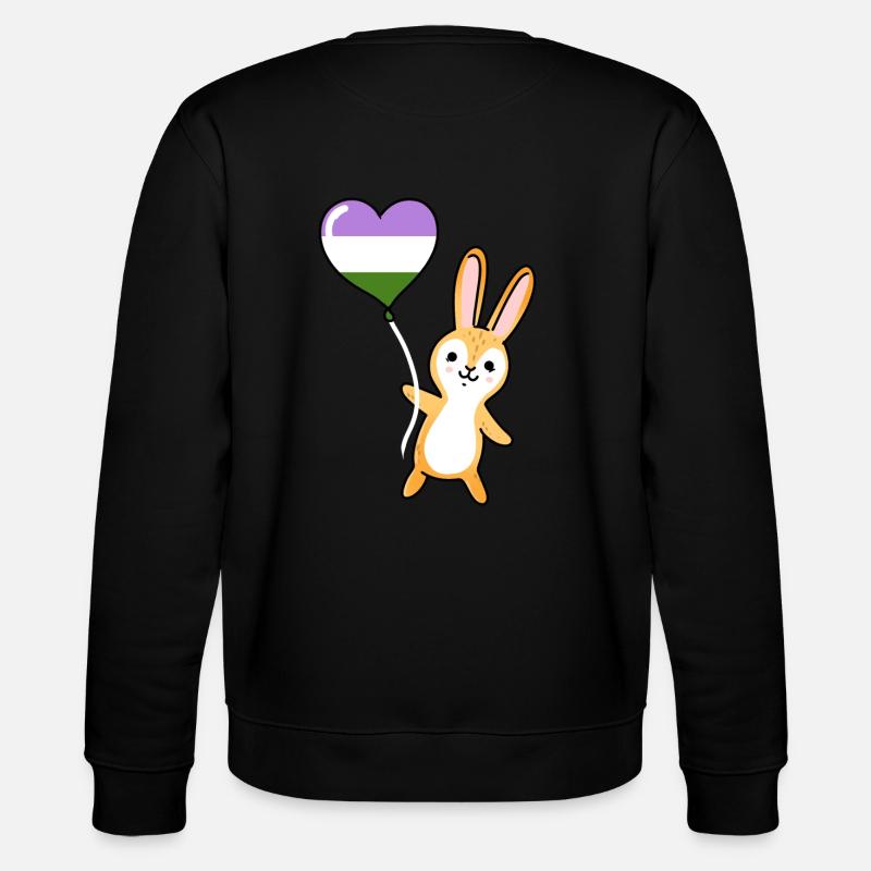 Rabbit Heart Balloon Genderqueer Pride - Sweat bio CHANGER Stanley/Stella Unisexe - noir