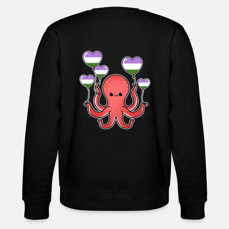 Octopus Balloon Genderqueer Pride - Sweat bio CHANGER Stanley/Stella Unisexe - noir