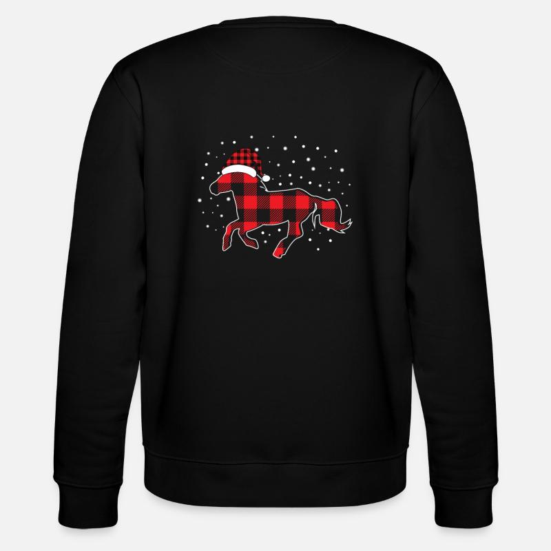 Pferd Weihnachten Geschenk - Stanley/Stella Unisex Bio-Sweatshirt CHANGER  - Schwarz