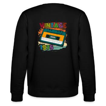 awesome since 1975 Kassette 70er 47. Geburtstag - Stanley/Stella Unisex Bio-Sweatshirt CHANGER  - Schwarz - Hinten - Marisol (170cm)