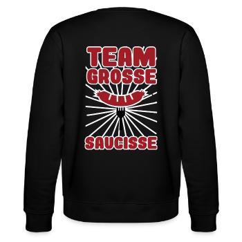 team grosse grosse saucisse | barbecue | beauf - Sweat bio CHANGER Stanley/Stella Unisexe - noir - Dos - Marisol (170cm)
