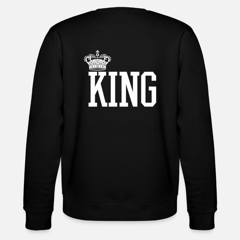 King - Queen Gift Idea - Stanley/Stella CHANGER Unisex Organic Sweatshirt - black