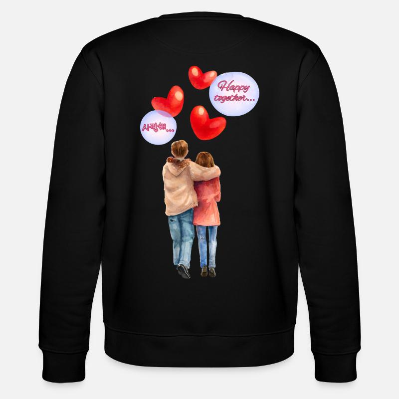 Heureux ensemble – Illustration romantique à l’aquarelle - Sweat bio CHANGER Stanley/Stella Unisexe - noir
