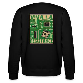 Viva La Resistance Widerstand Lustig Elektronik - Stanley/Stella Unisex Bio-Sweatshirt CHANGER  - Schwarz - Hinten - Marisol (170cm)