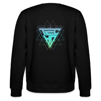Techno Technology Pentagramm Festival Raver - Stanley/Stella Unisex Bio-Sweatshirt CHANGER  - Schwarz - Hinten - Marisol (170cm)