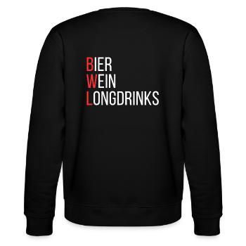 Ich studiere BWL - Stanley/Stella Unisex Bio-Sweatshirt CHANGER  - Schwarz - Hinten - Marisol (170cm)