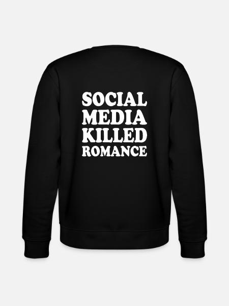 social media killed romance - Stanley/Stella økologisk unisex-sweatshirt CHANGER  - sort