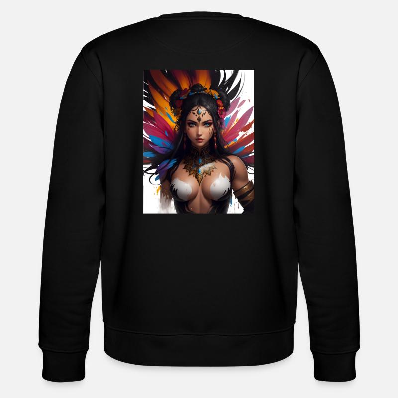 Amazonen-Krieger - Stanley/Stella Unisex Bio-Sweatshirt CHANGER  - Schwarz