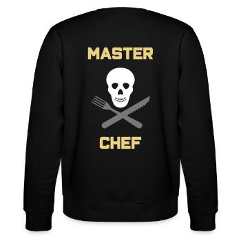 ★ Designfarben änderbar ★ Master chef (Besteck) - Stanley/Stella Unisex Bio-Sweatshirt CHANGER  - Schwarz - Hinten - Marisol (170cm)