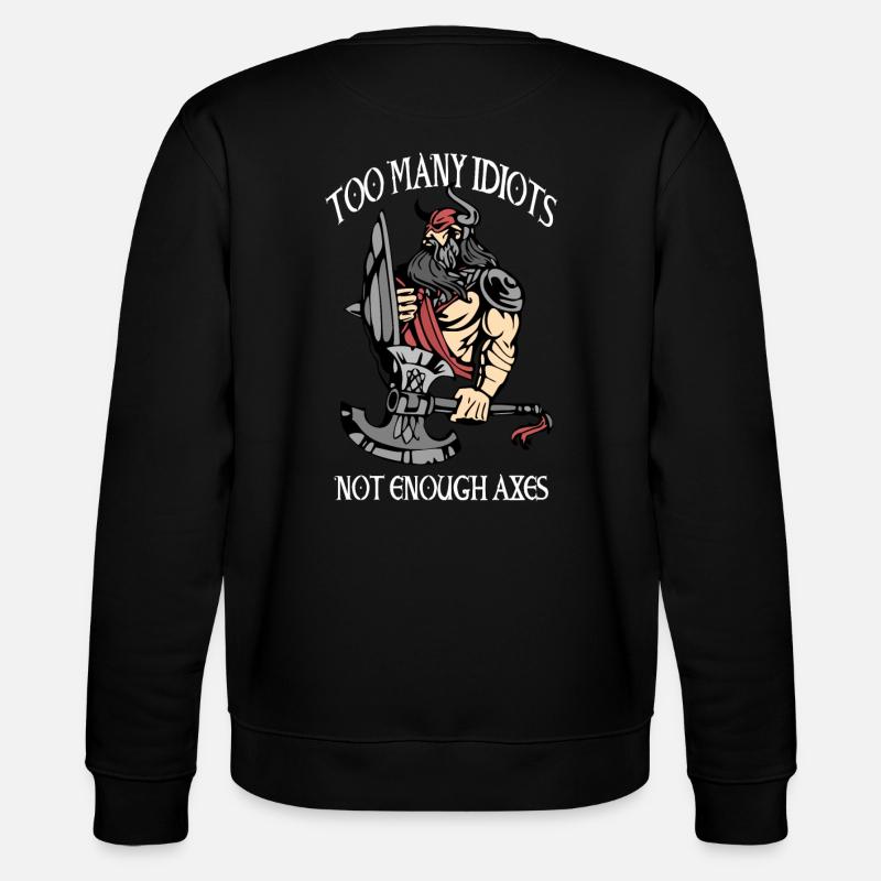Viking Valhalla Warrior - Stanley/Stella CHANGER Unisex Organic Sweatshirt - black