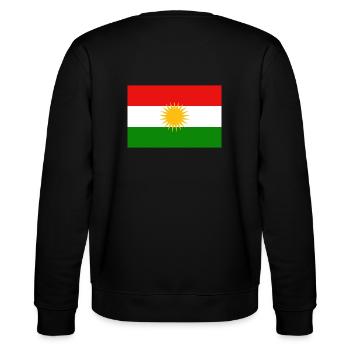 Kurdische Flagge Rücken - Stanley/Stella Unisex Bio-Sweatshirt CHANGER  - Schwarz - Hinten - Marisol (170cm)