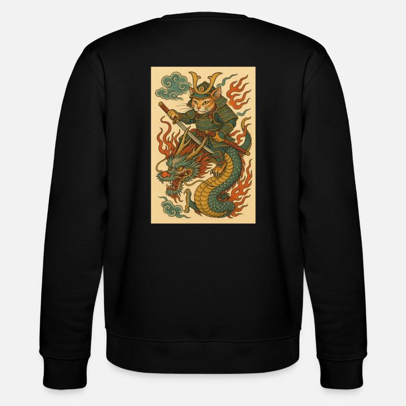 Geist eines Kriegers im Drachenkampf - Stanley/Stella Unisex Bio-Sweatshirt CHANGER  - Schwarz